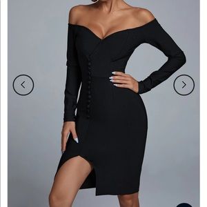 Hannah Black Mini Cocktail Dress